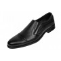 Pantofi barbati negri eleganti din piele naturala fara siret GKR232NBOX
